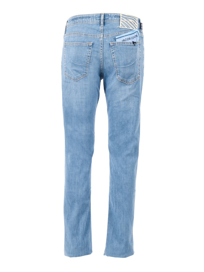 Jacob Cohen Light Blue Nick Denim Straight-Leg Pants