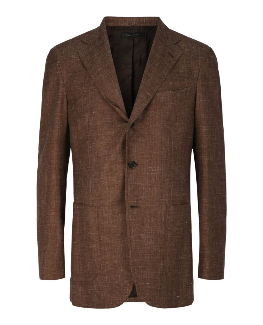 Brioni Single-Breasted Blazer With Notched Lapels And Multiple Pockets
