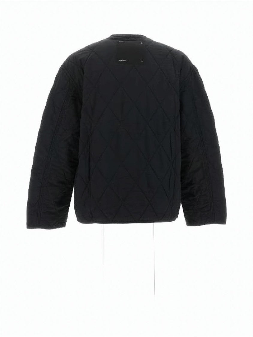 Oamc Quilted Diamond Pattern Jacket With Design