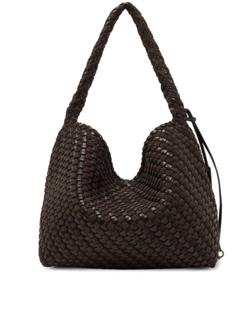 Gianni Chiarini Slouchy Woven Shoulder Bag With Braided Handle