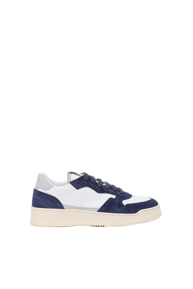 Pantofola D'oro Blue Leather Suede Flexible Rubber Sneakers
