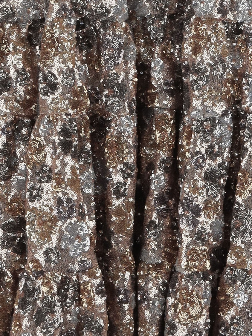 N°21 Dress With Floral Paillettes Pattern