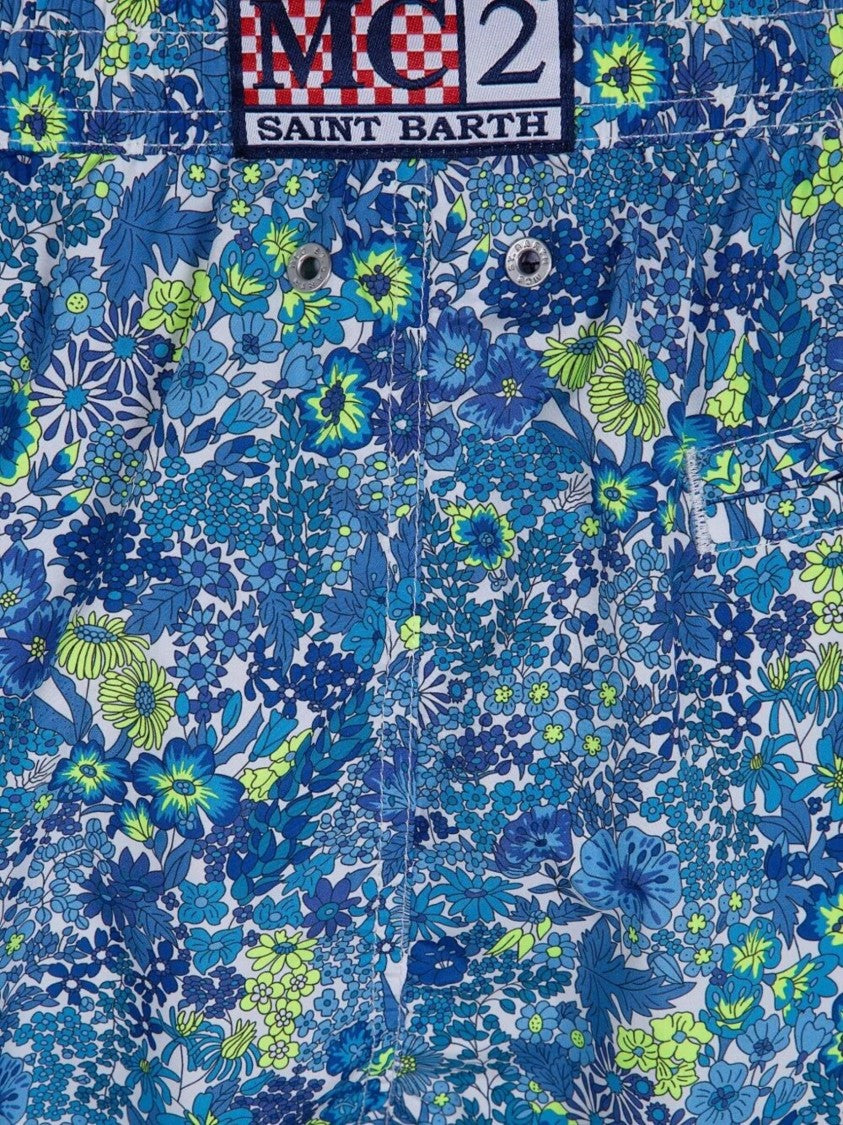 Mc2 Saint Barth Blue Lighting Micro Fantasy Swim Shorts