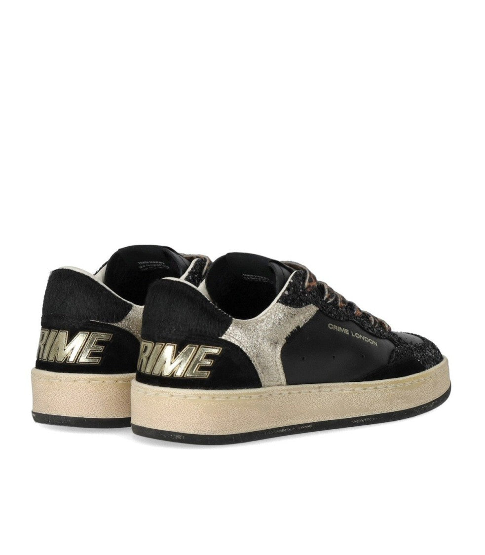 Crime London Sk8 Deluxe Black Sneaker