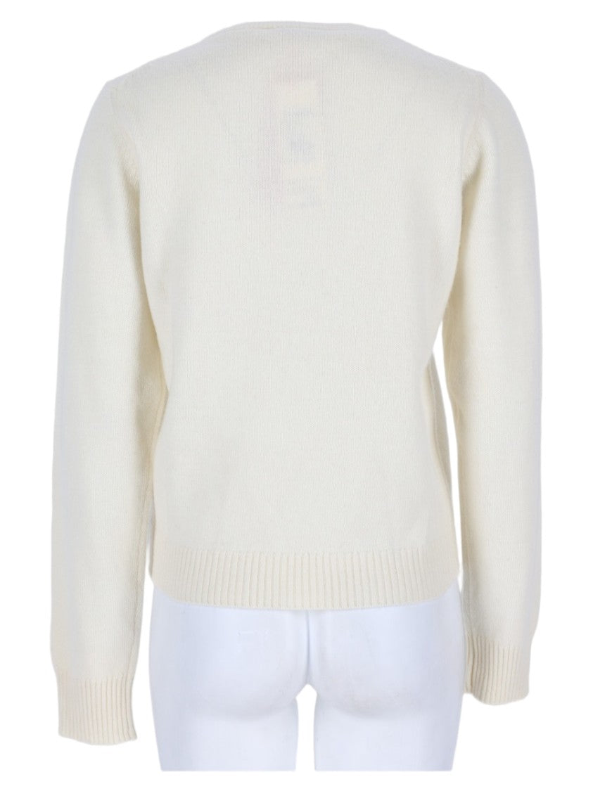 Ganni Soft Knit Sweater With Graphic Horse Design
