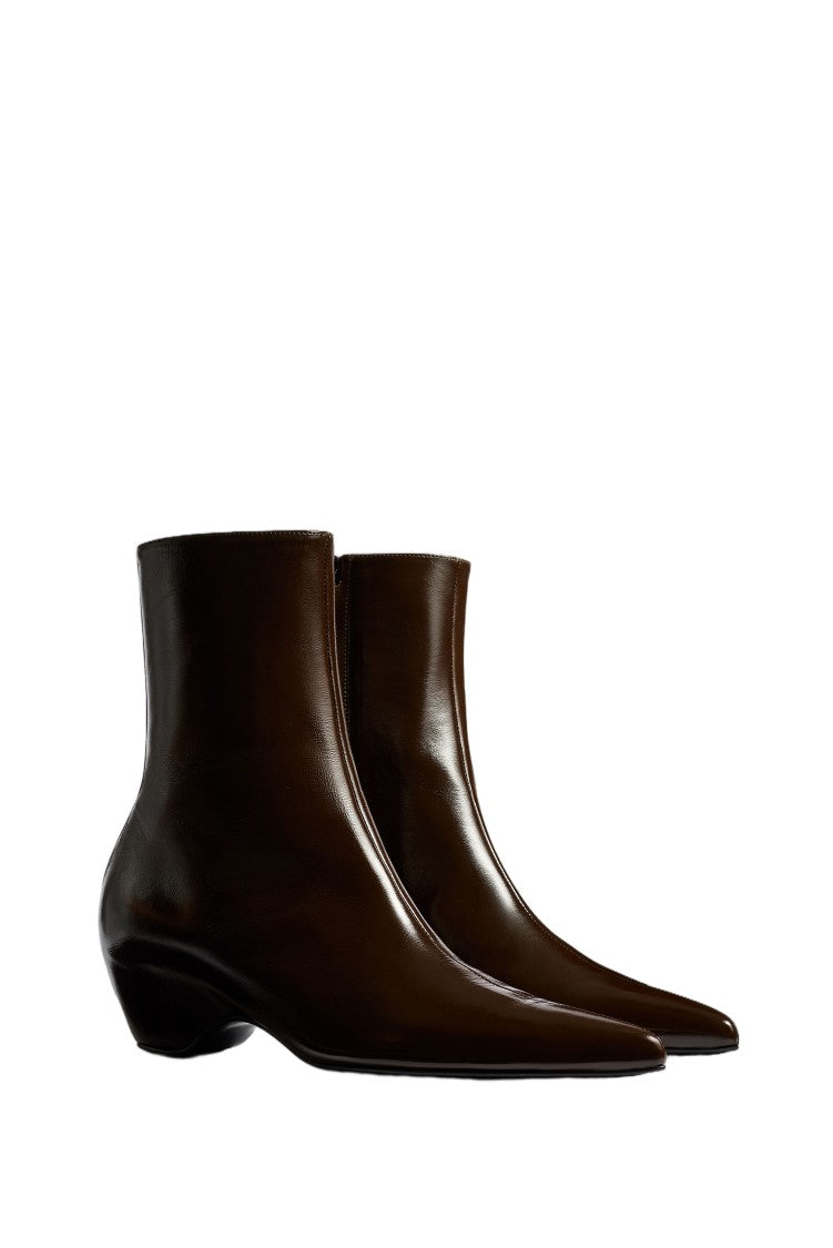 Khaite Chlorofiber Ankle Boots With Contoured Heel And Pointed Toe