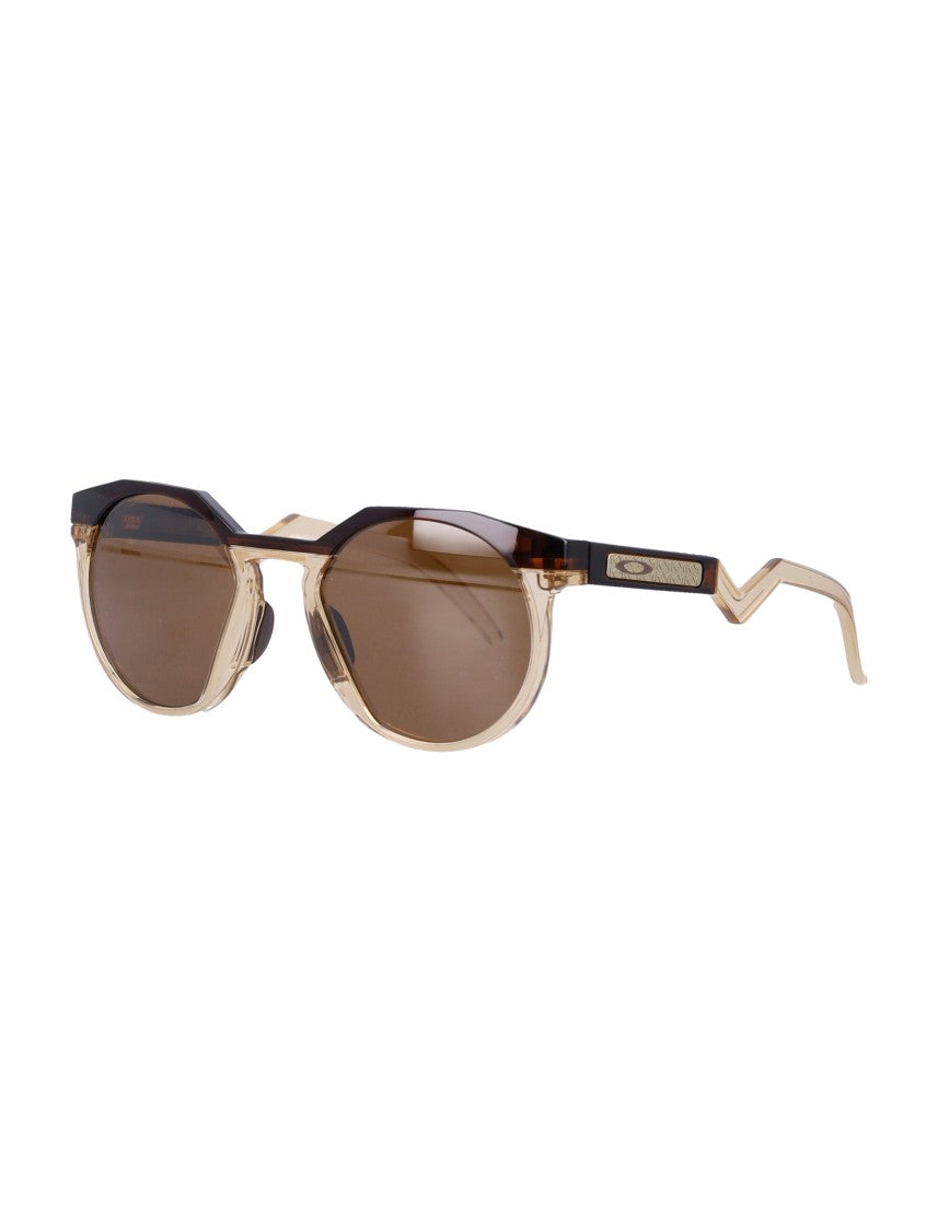 Oakley Octagonal Acetate Sunglasses With Brown Tinted Lenses