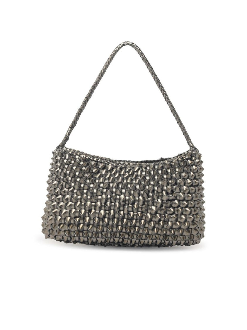 Dragon Diffusion 'Basil Cactus' 'Covert Foil' Silver Leather Bag