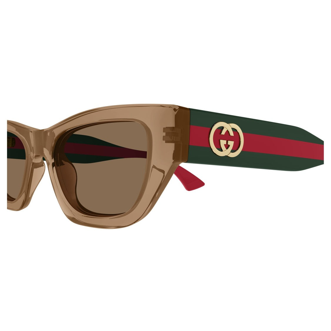 Gucci Gg2116s Translucent Brown Acetate Sunglasses