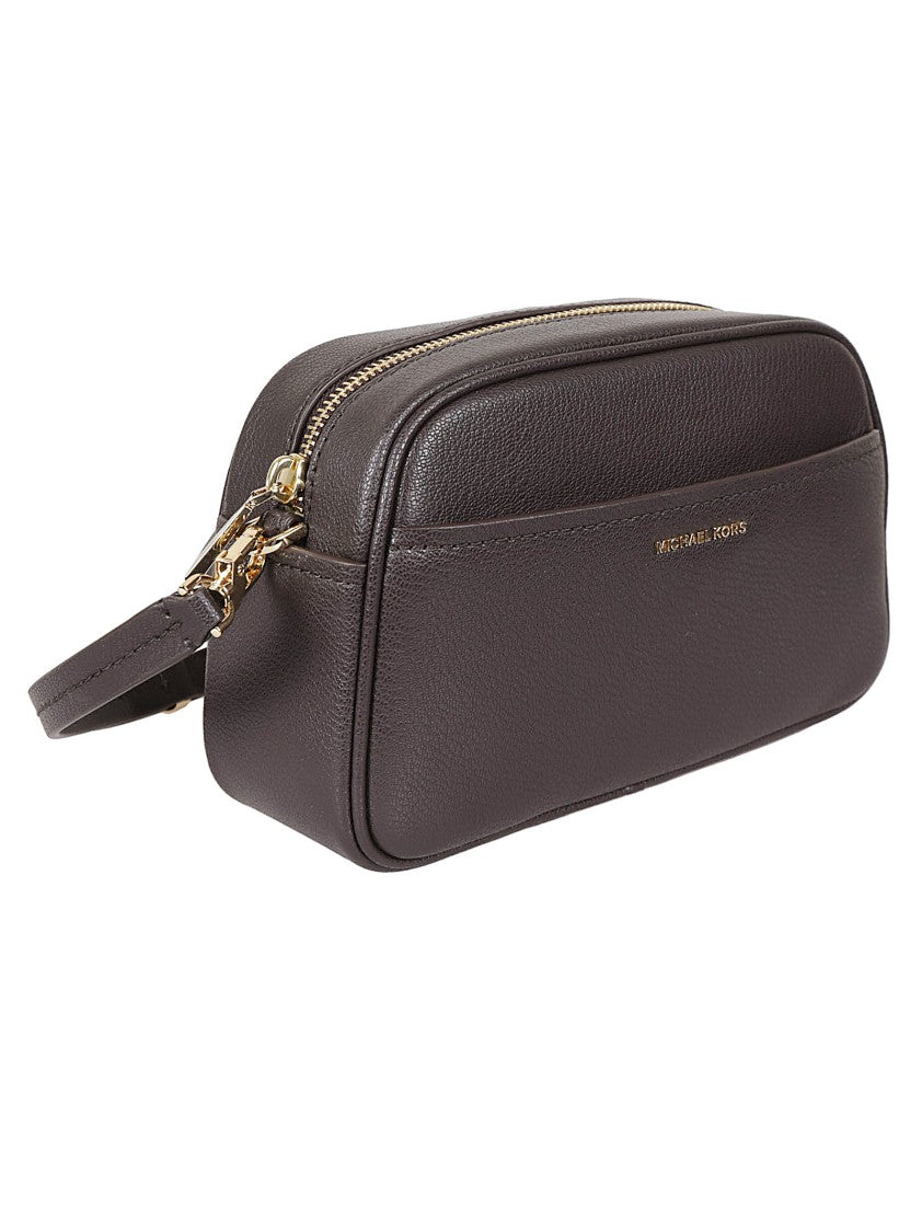 Michael Kors Compact Chocolate Hammered Leather Shoulder Bag