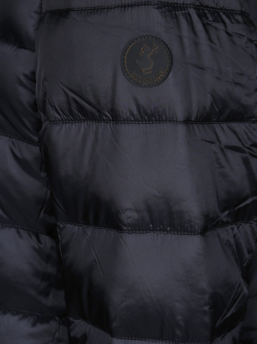 Save The Duck Long Straight-Cut Lydia Coat With High Collar