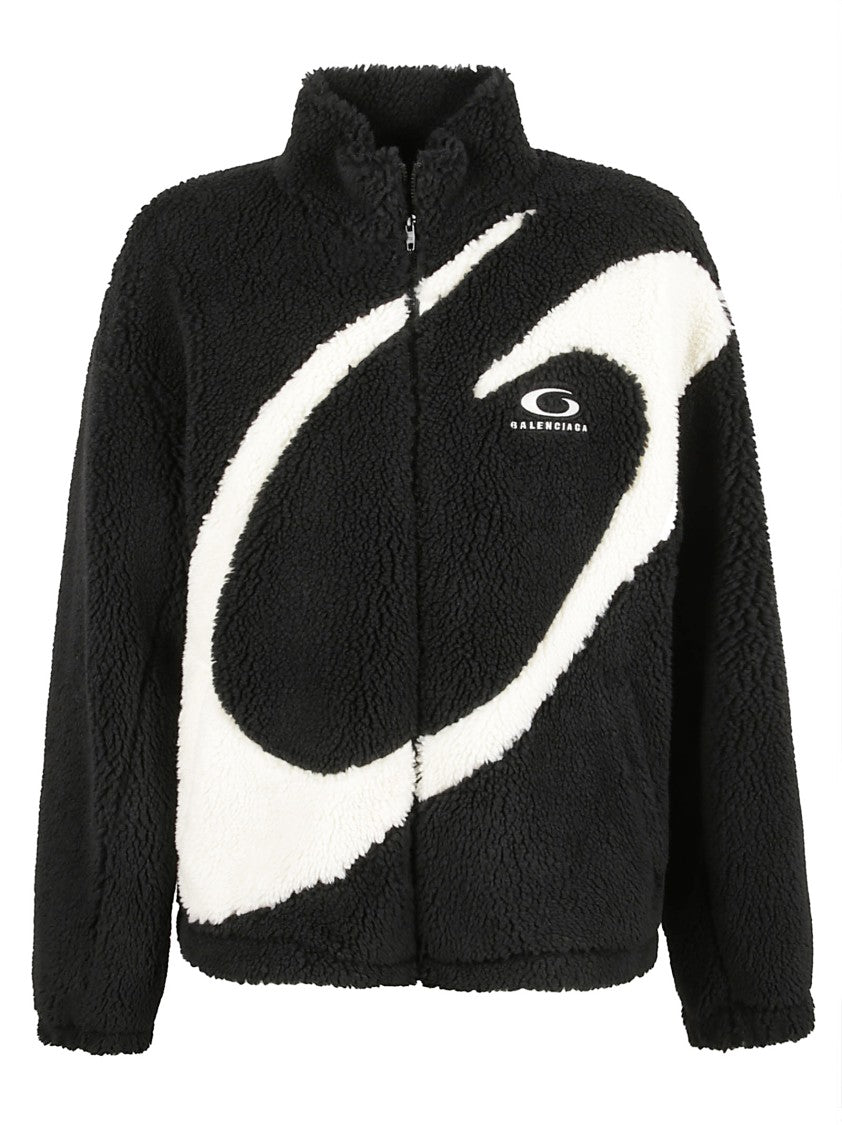 Balenciaga Contemporary Oversized Jacket With Graphic Motif