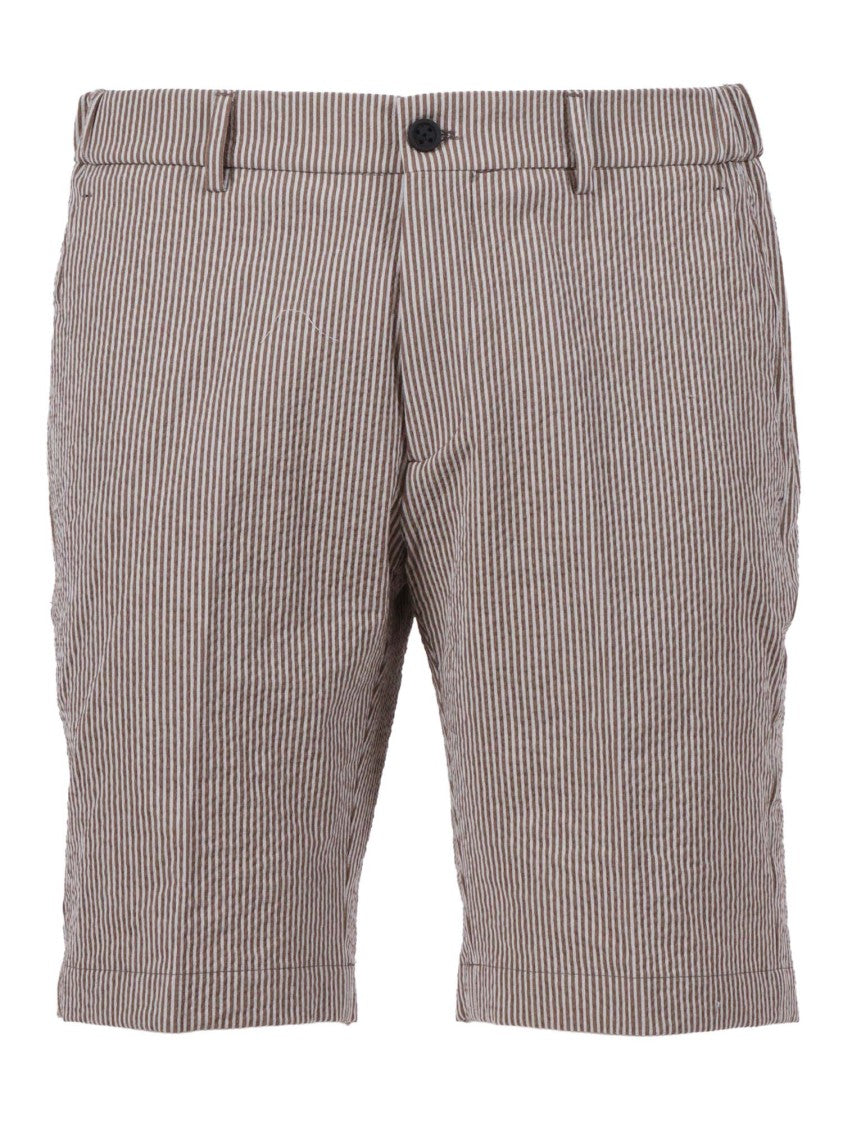 Berwich Slim Fit Vertical Striped Shorts