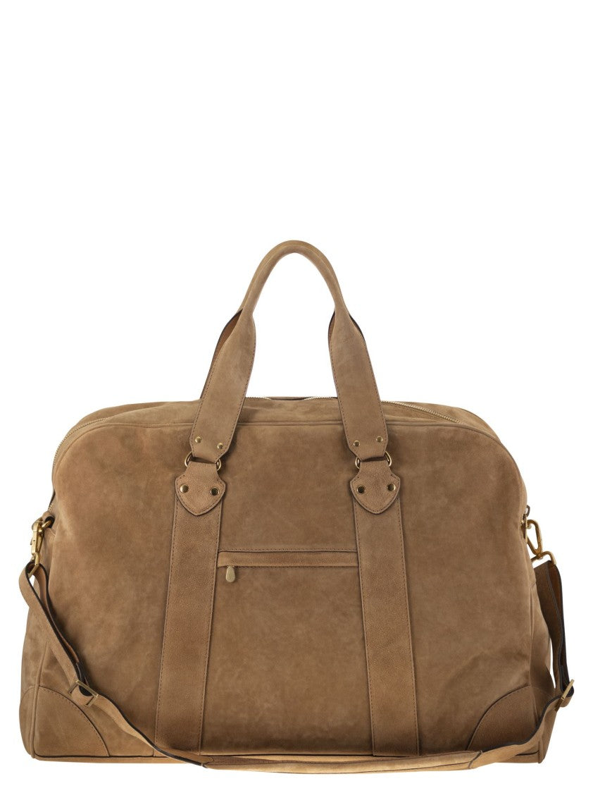 Brunello Cucinelli Suede Weekender Bag