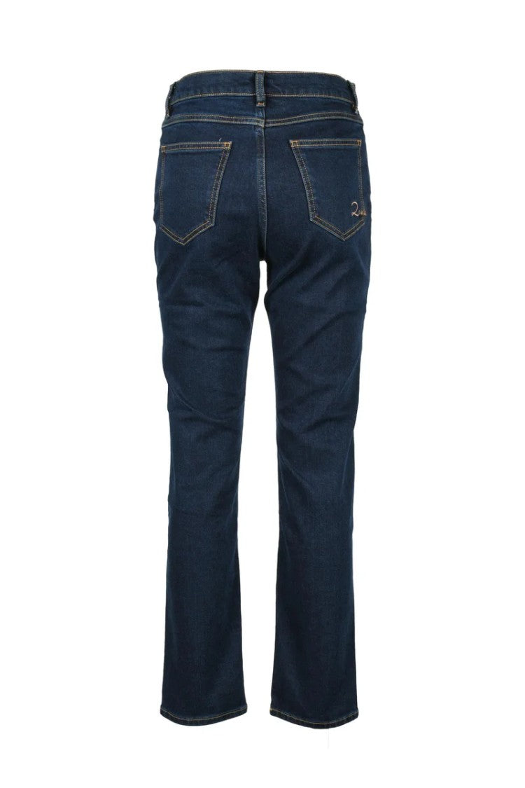 2 Amies... Blue Flared Cotton-Blend Jeans