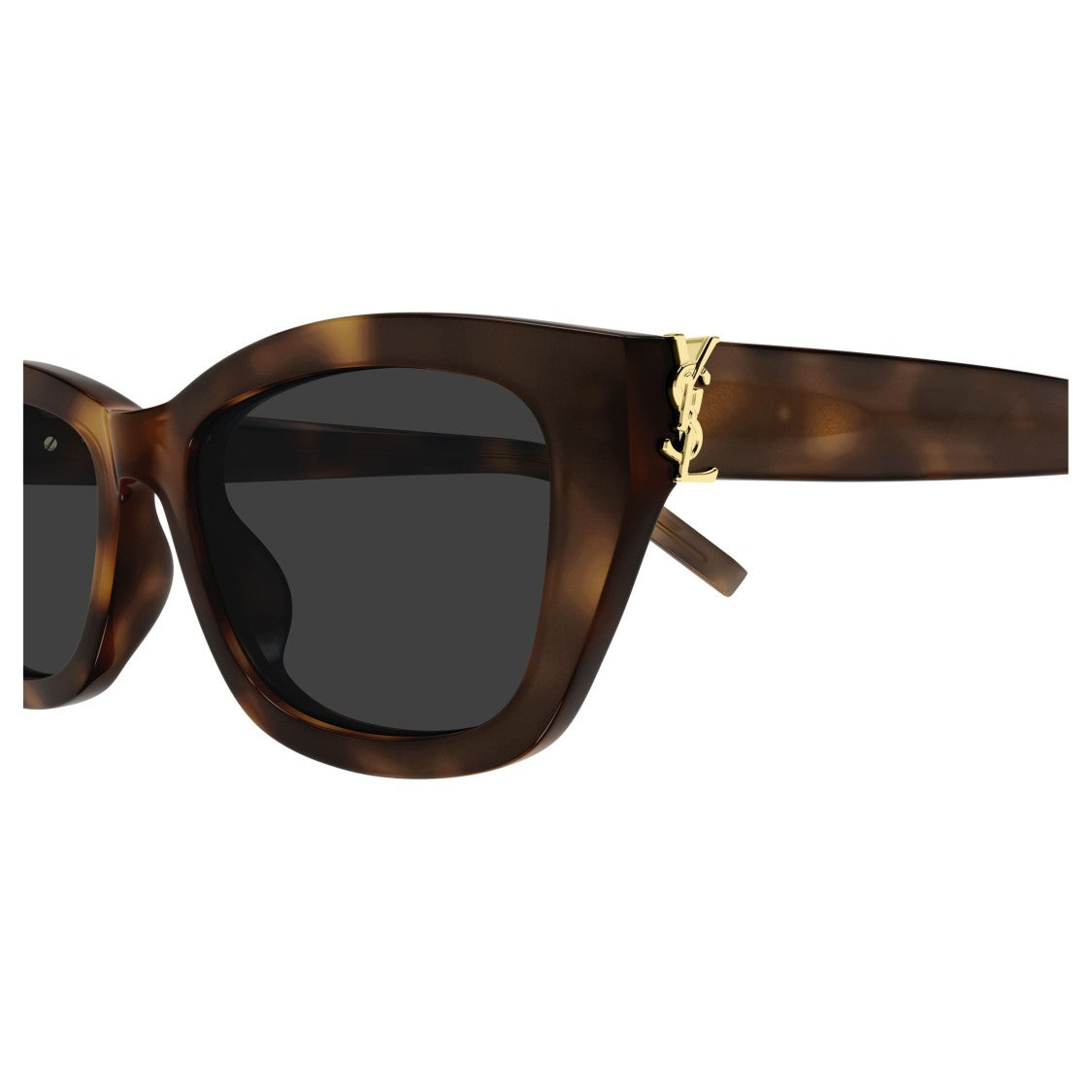 Saint Laurent Rectangular Tortoiseshell Acetate Sunglasses With Gold-Tone Logo Detail