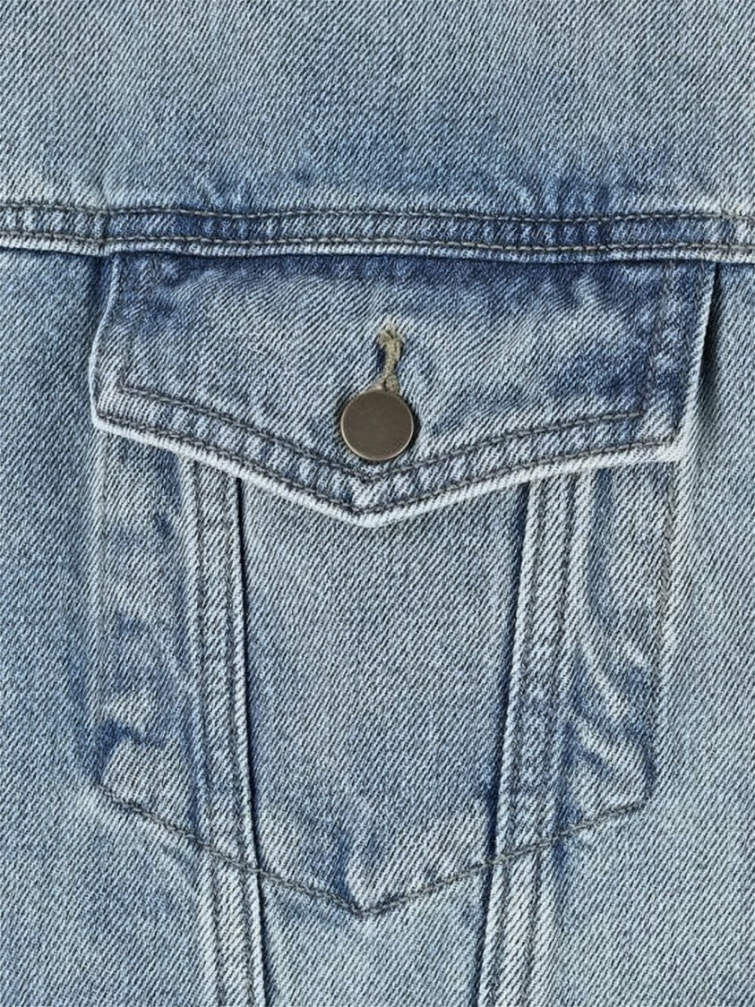 Fear Of God Cropped Denim Jacket With Light Wash And Tailored Seams