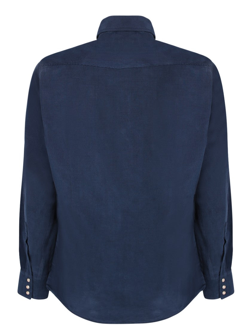 Lardini Blue Cotton Shirt