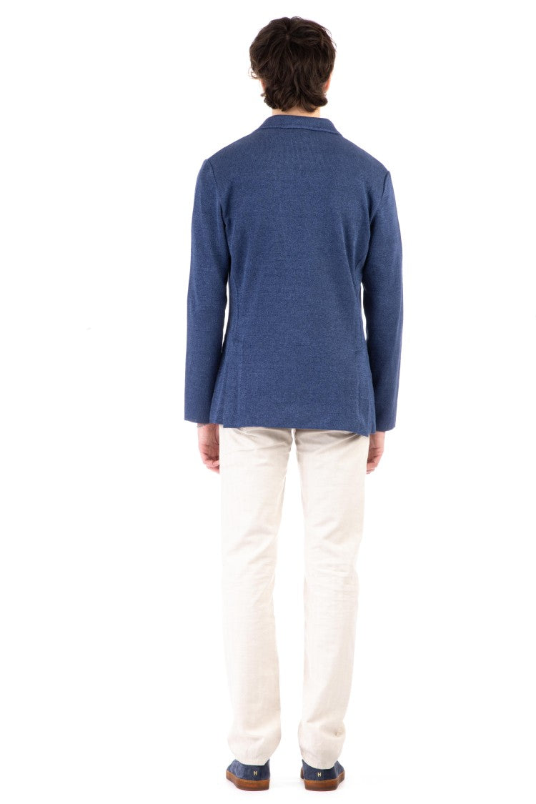 Lardini Linen-Cotton Knit Jacket