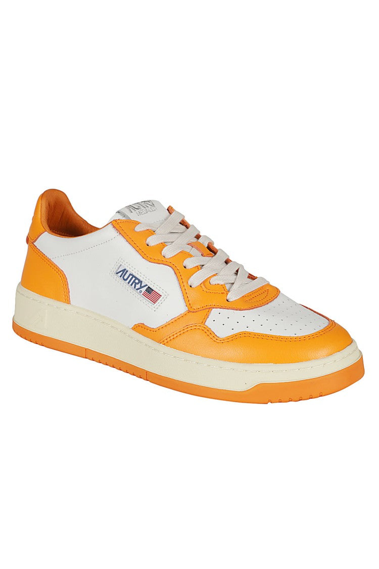 Autry Medalist Low Sneakers With Signature Orange Accents