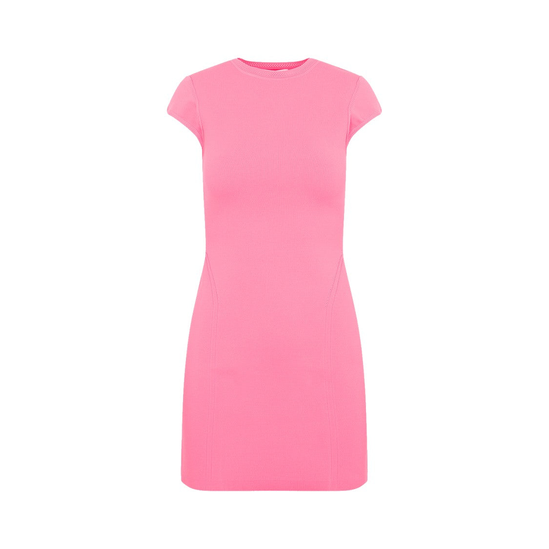 Victoria Beckham Pink Cap Sleeve Fitted Mini Dress