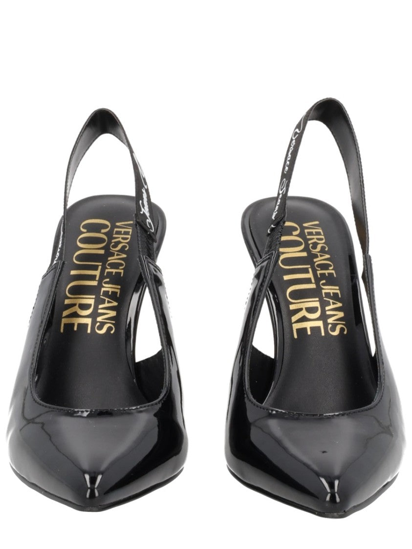 Versace Jeans Couture Pointed Toe Pumps With Slingback Strap