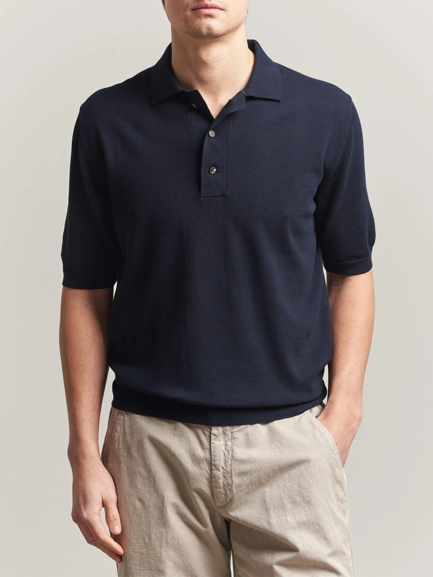 Zanone Blue Relaxed Fit Lightweight Polo Shirt