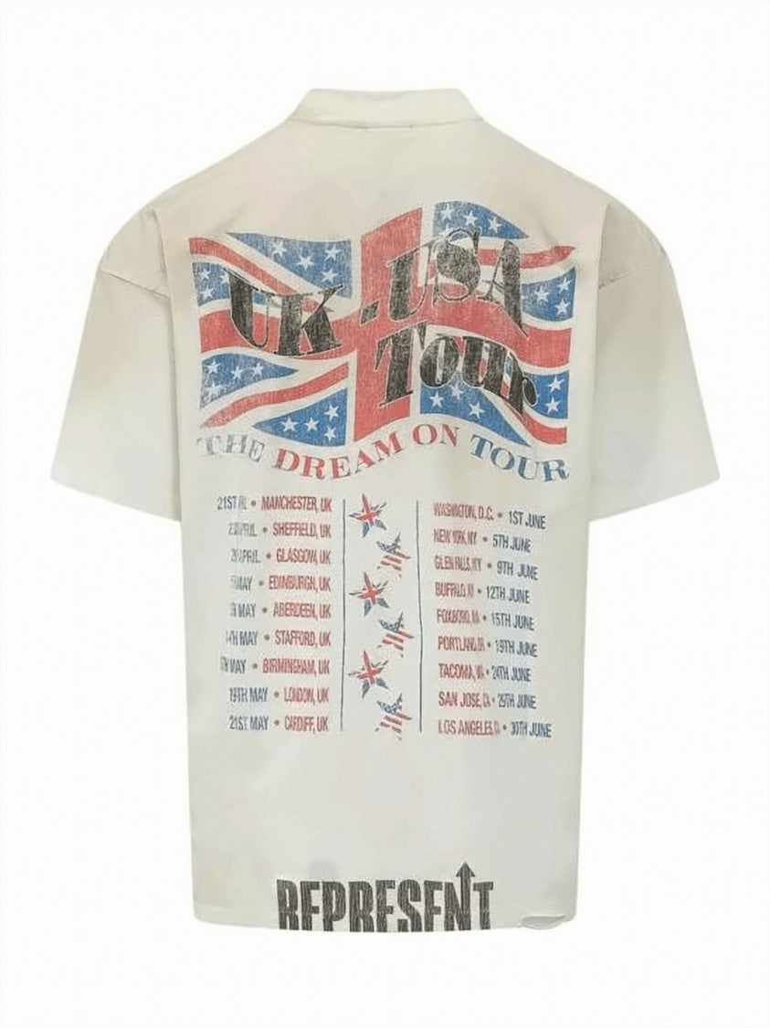 Represent White Dog Print Organic Cotton T-Shirt