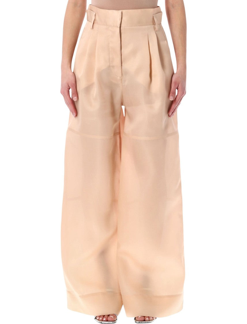 Alberta Ferretti Silk Organza Trousers