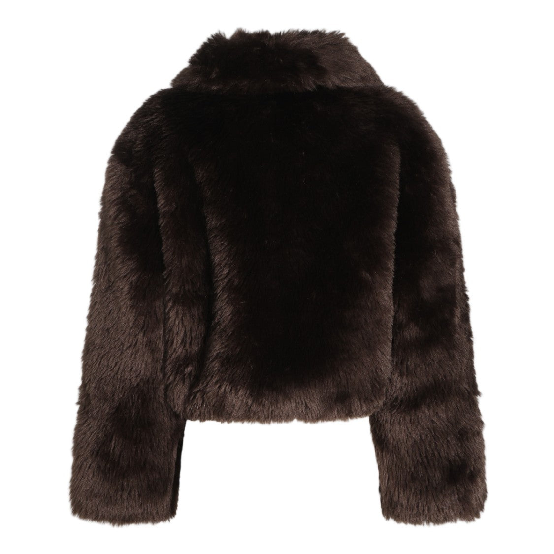 Stand Studio Cropped Wide Collar Faux Fur Coat