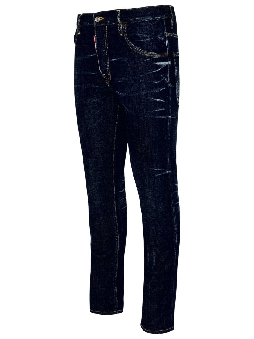 Dsquared2 Blue Cotton Skater Jeans