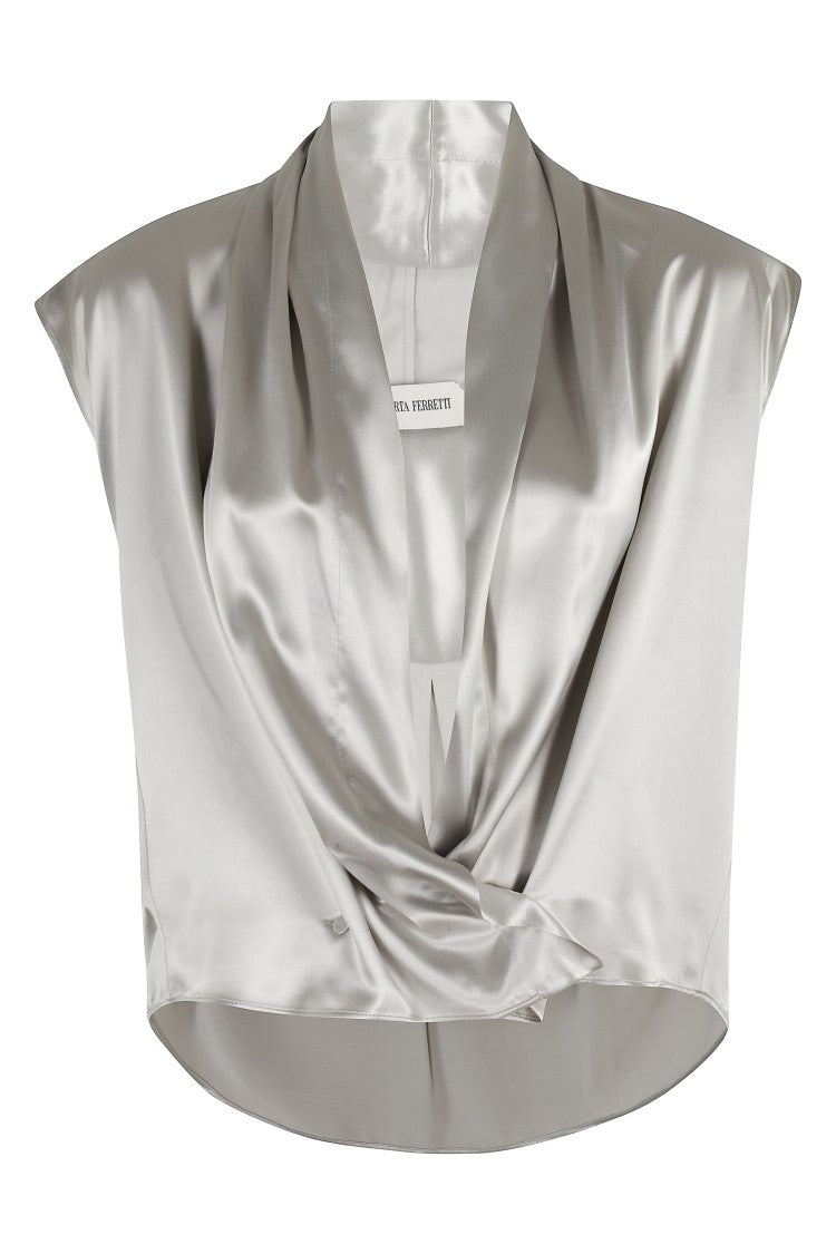Alberta Ferretti Shiny Satin Shirt