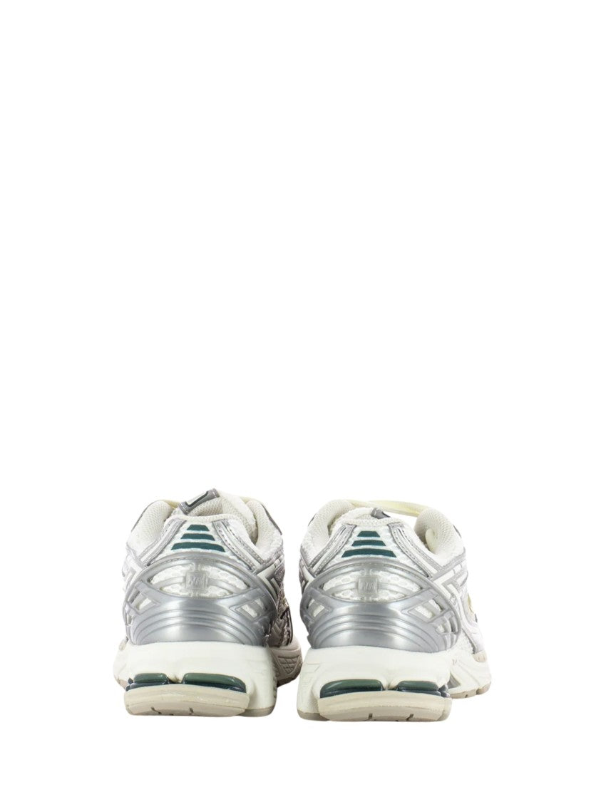 New Balance Grey Mesh Upper Metallic Sneakers