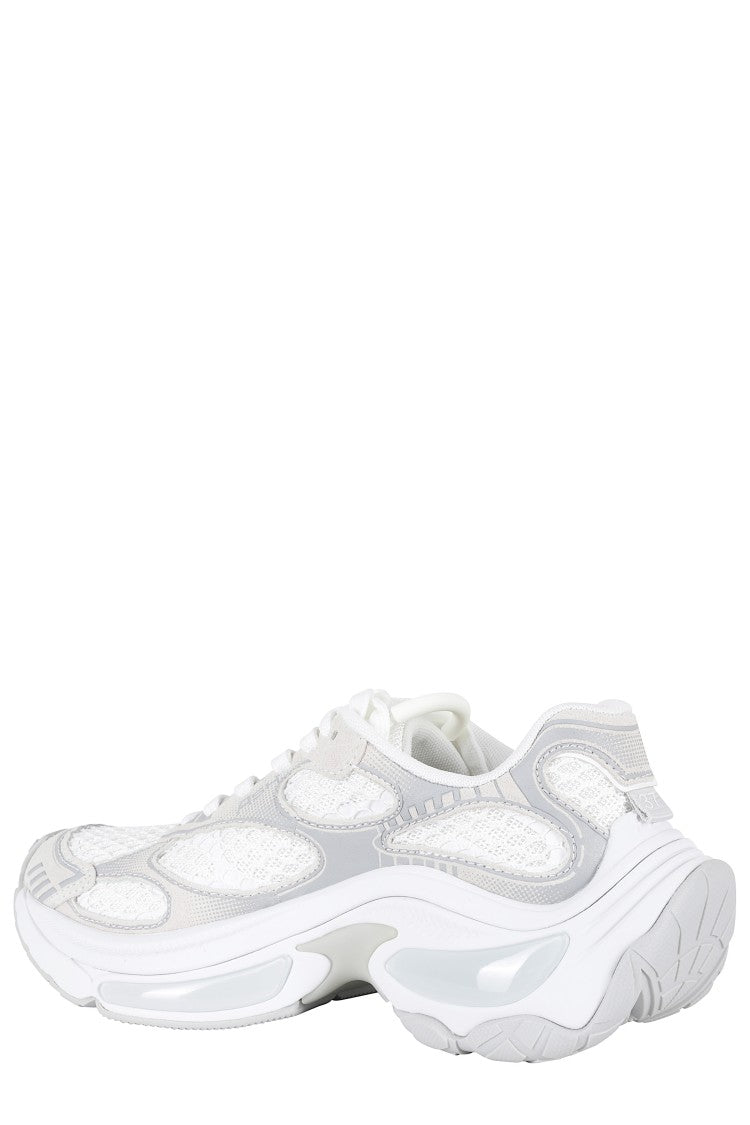 Ash White Dragon Leather Mesh Sneakers