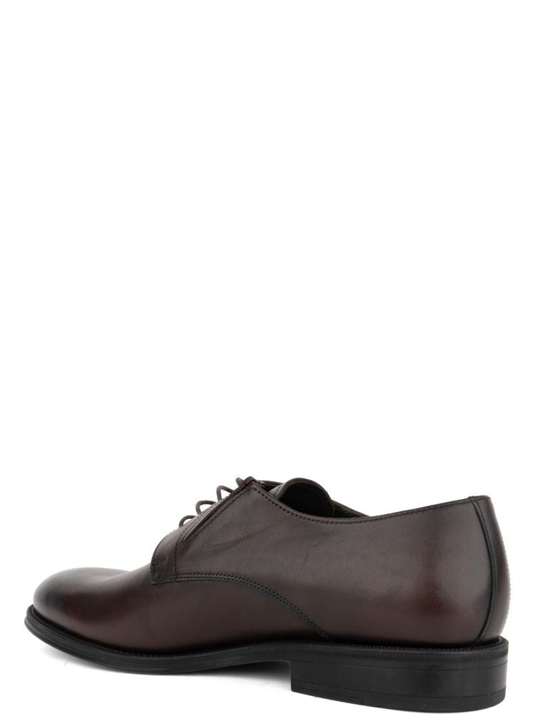 John Harrison Brown Polished Leather Lace-Up Formal Shoes