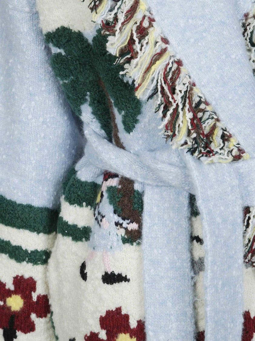 Alanui Casa Alanui Scenic Countryside Motif Fringed Cardigan