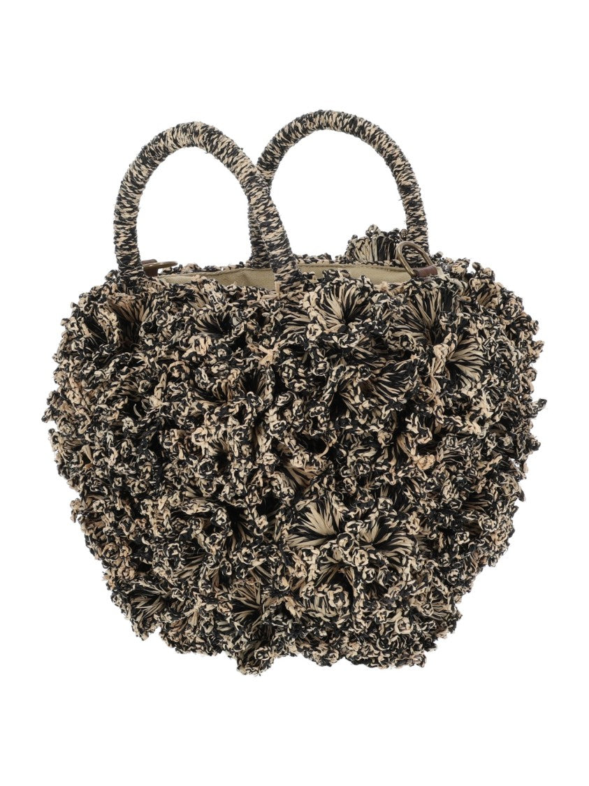 Ibeliv Coral Tiga Textured Raffia Tote Bag