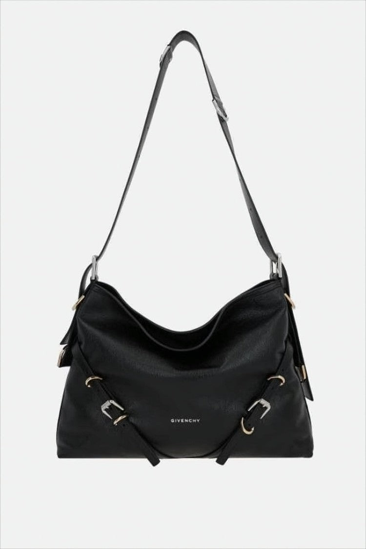 Givenchy Crescent Black Calf Leather Shoulder Bag