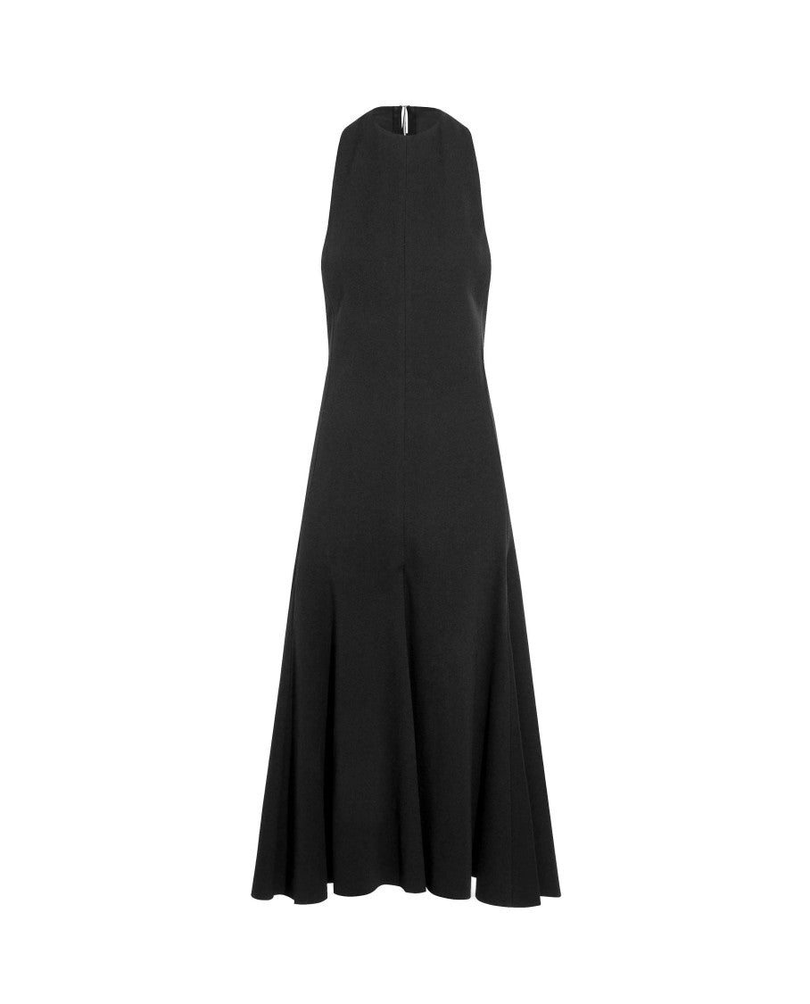 Jacquemus Long Strapless Dress With Crew Neckline And Flowing Silhouette