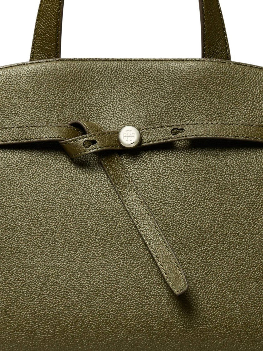 Tory Burch Green Romy Bauletto Dome Leather Shoulder Bag