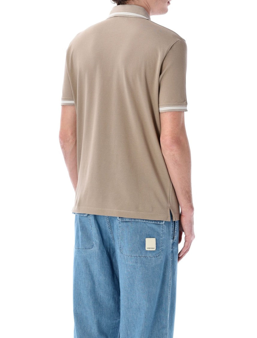Emporio Armani Classic Piqué Polo Shirt With Embroidered Logo
