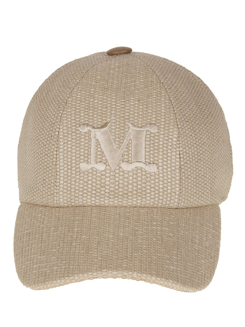 Max Mara Mxacircense Textured Woven Cotton Baseball Cap