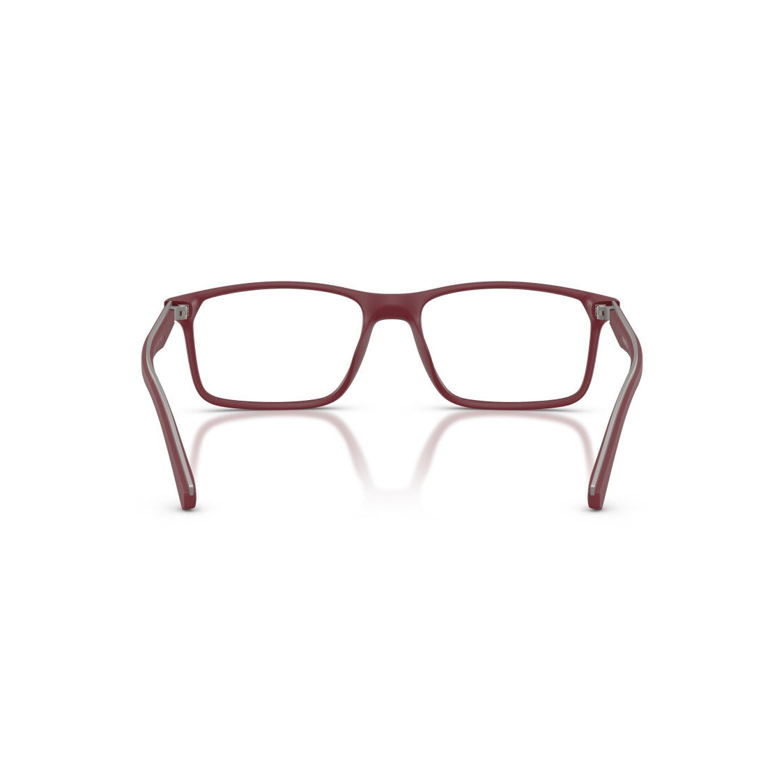 Emporio Armani 0Ea3266u Rectangular Deep Burgundy Eyeglasses With Matte Finish