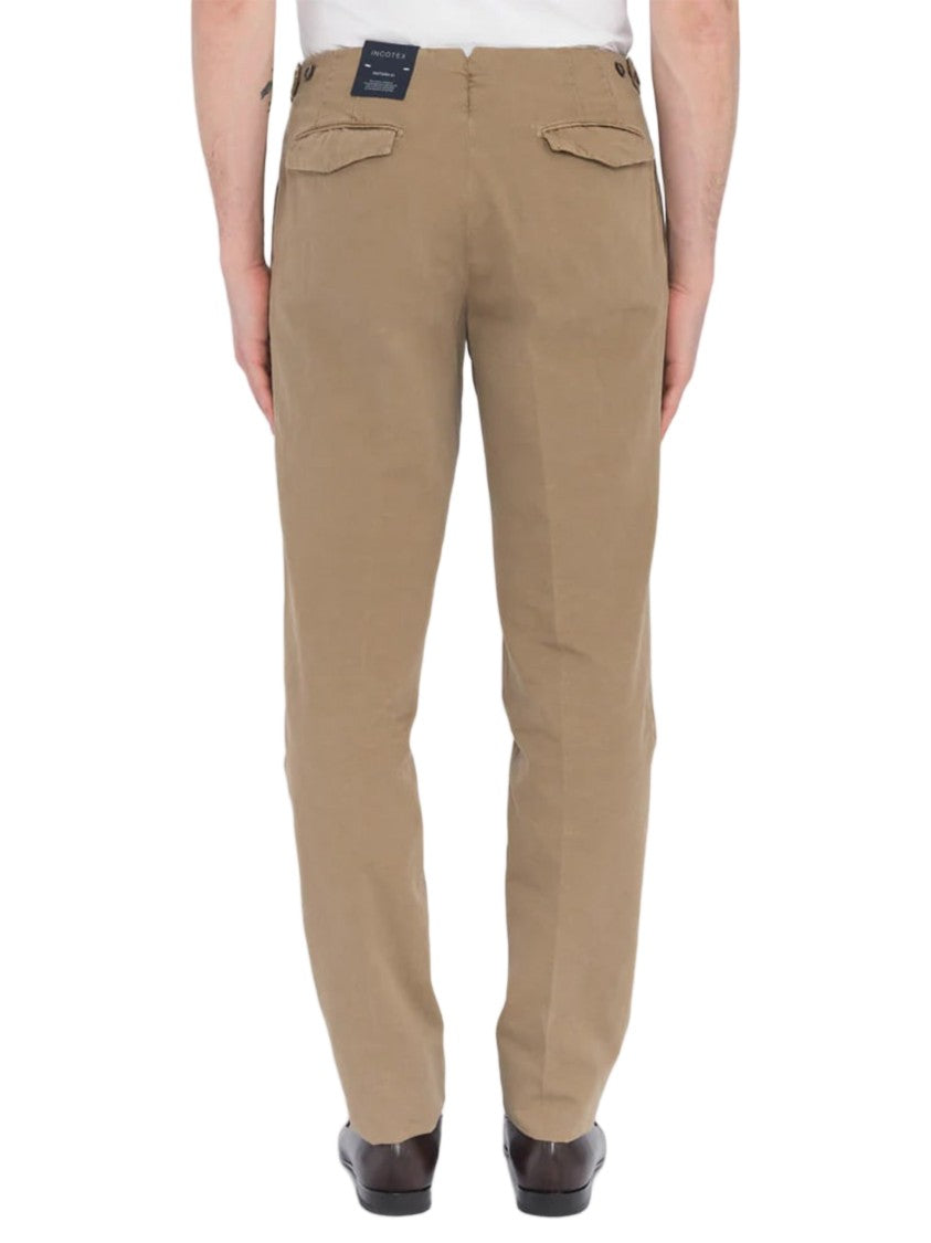Incotex Classic Straight-Leg Pleated Flap Pocket Formal Pants