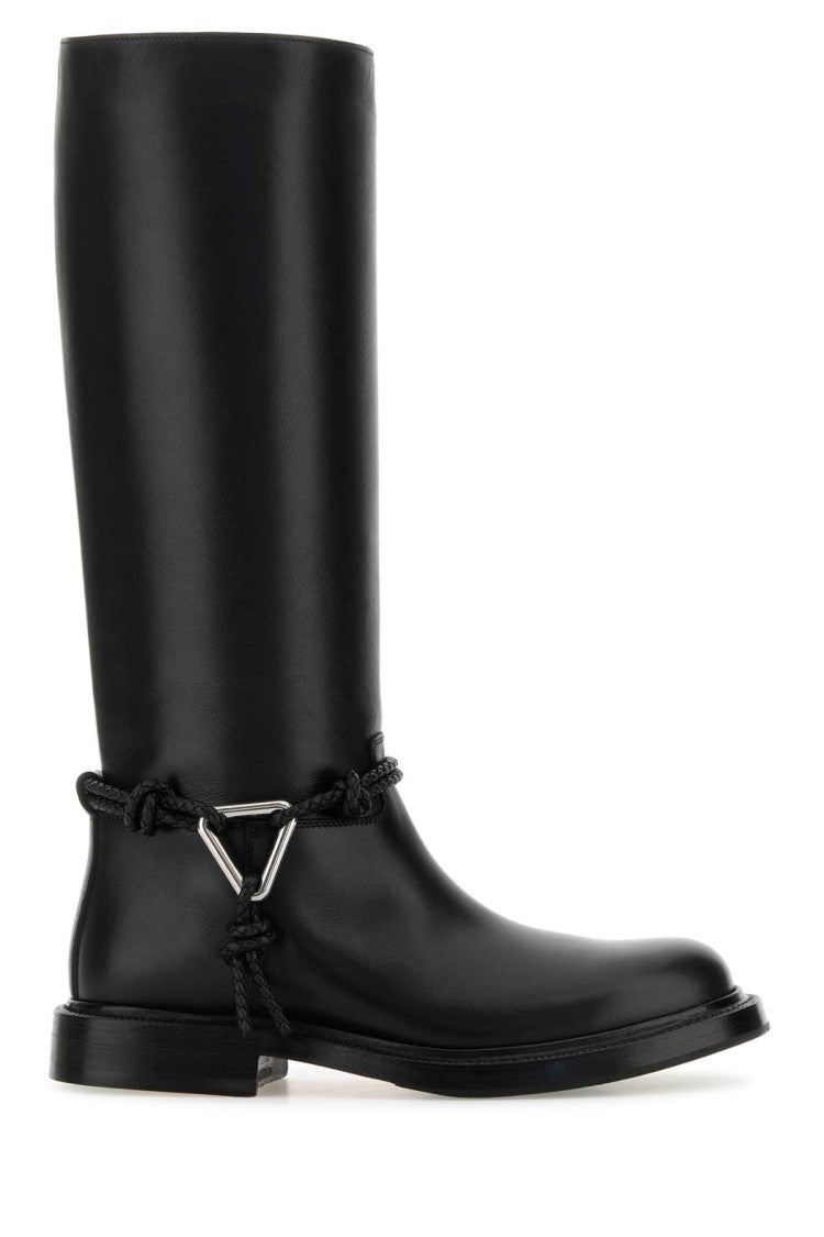 Bottega Veneta Black Leather James Boots