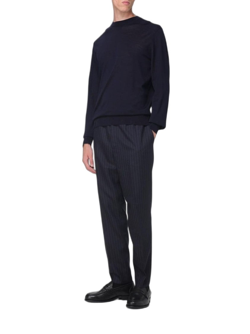 Golden Goose Black Crew Neck Metallic Accents Sweater
