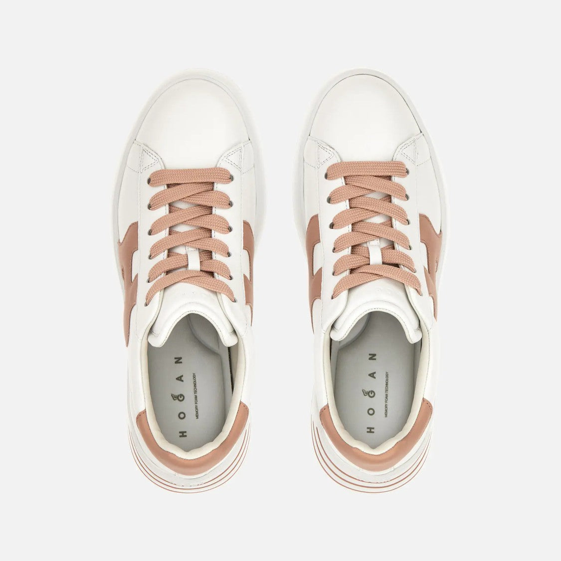 Hogan Rebel H564 H Sneakers With Tan Accents