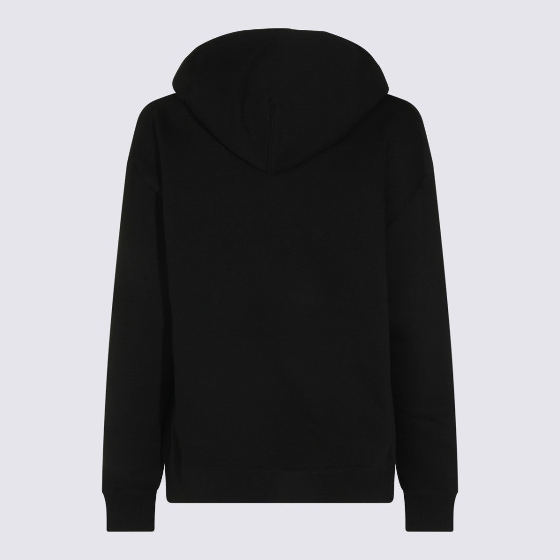 Jil Sander Hooded Black Sweater With Minimalist Design And Contrasting Drawstrings