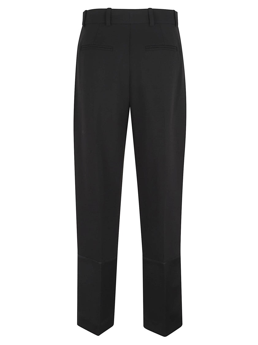 Tory Burch Cropped Trousers With Wide Satin Cuff