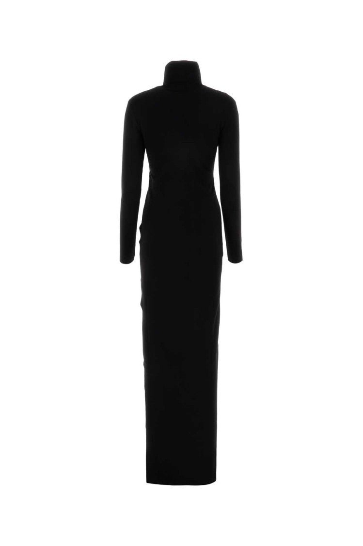 Saint Laurent Black Wool Long Dress